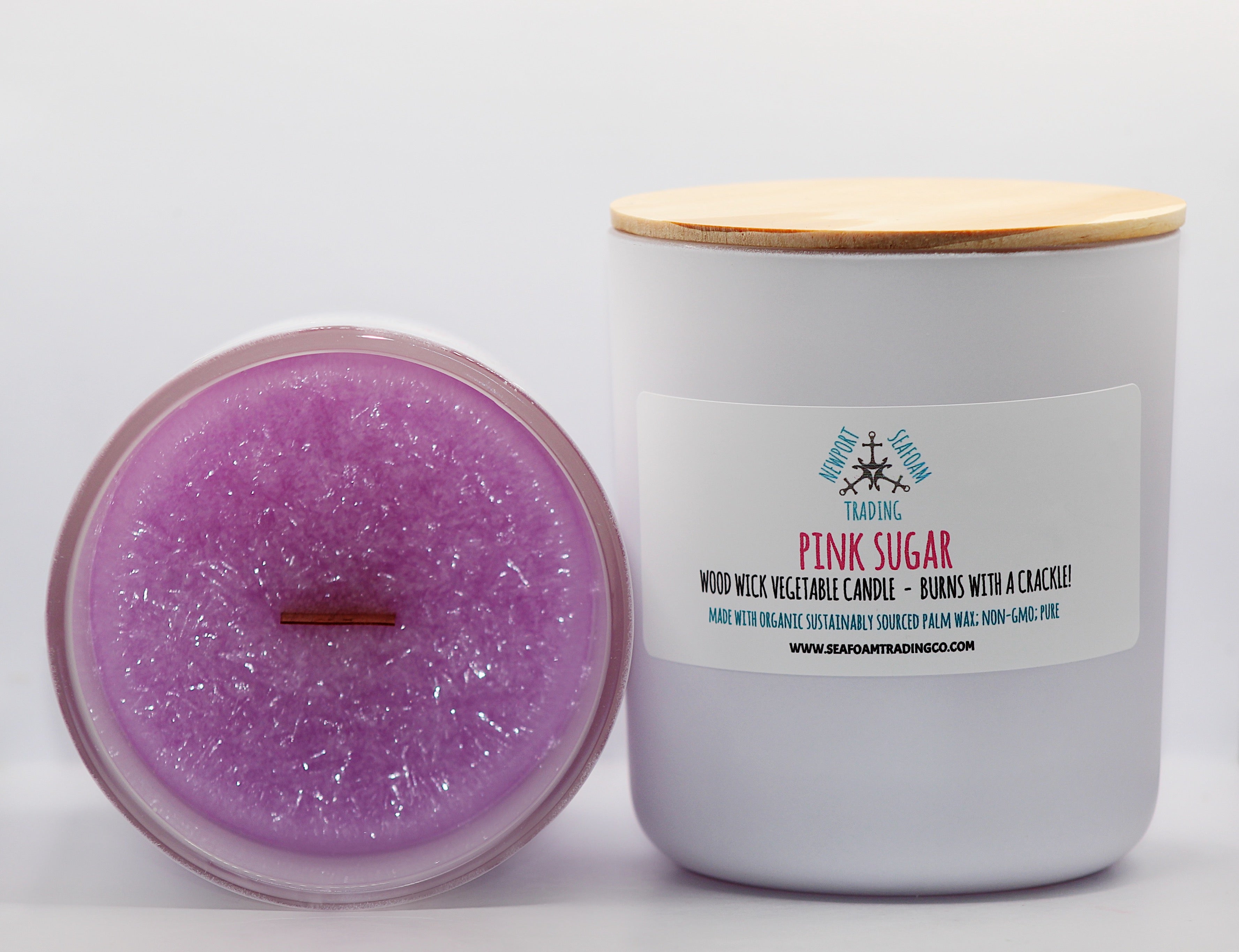 Pink Sugar Organic Wood Wick Candle
