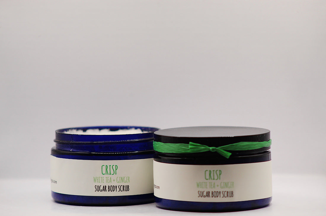 Crisp- White Tea + Ginger Organic Handmade Sugar Scrub