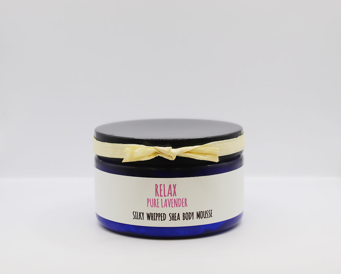 Relax - Pure Lavender Organic Handmade Silky Whipped Shea Butter Mousse