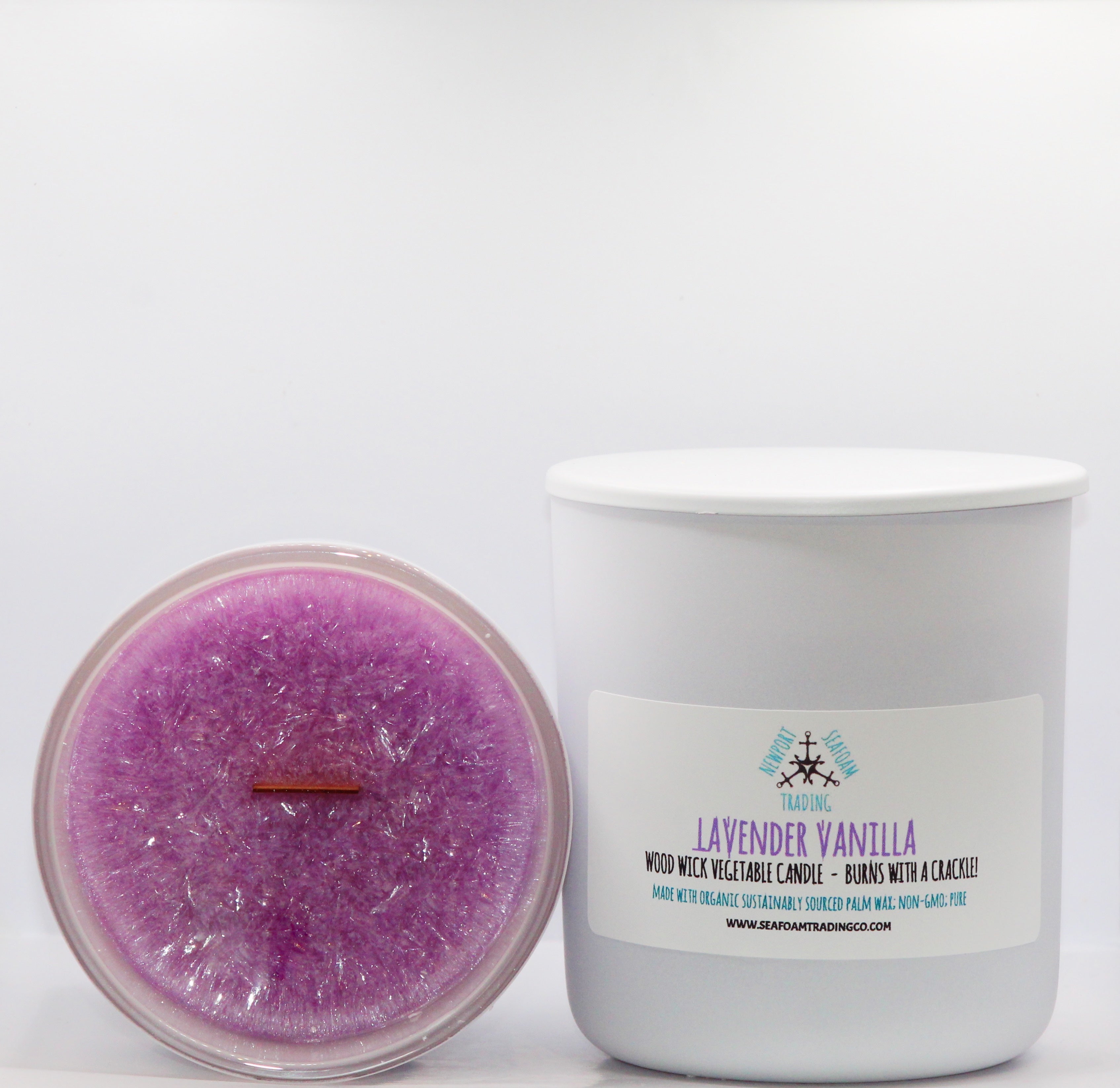 Lavender Vanilla Organic Wood Wick Candle