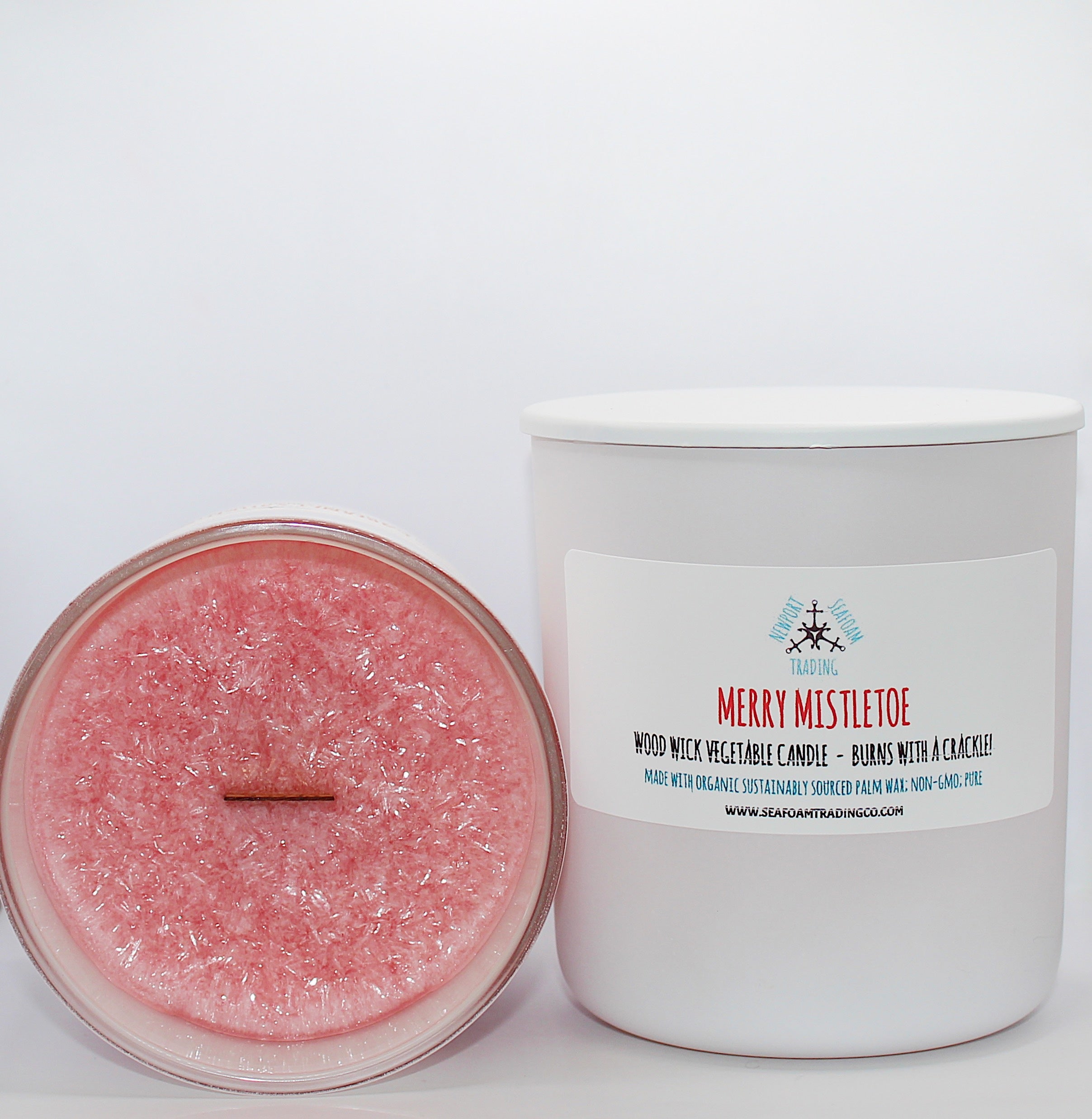 Merry Mistletoe Organic Wood Wick Candle