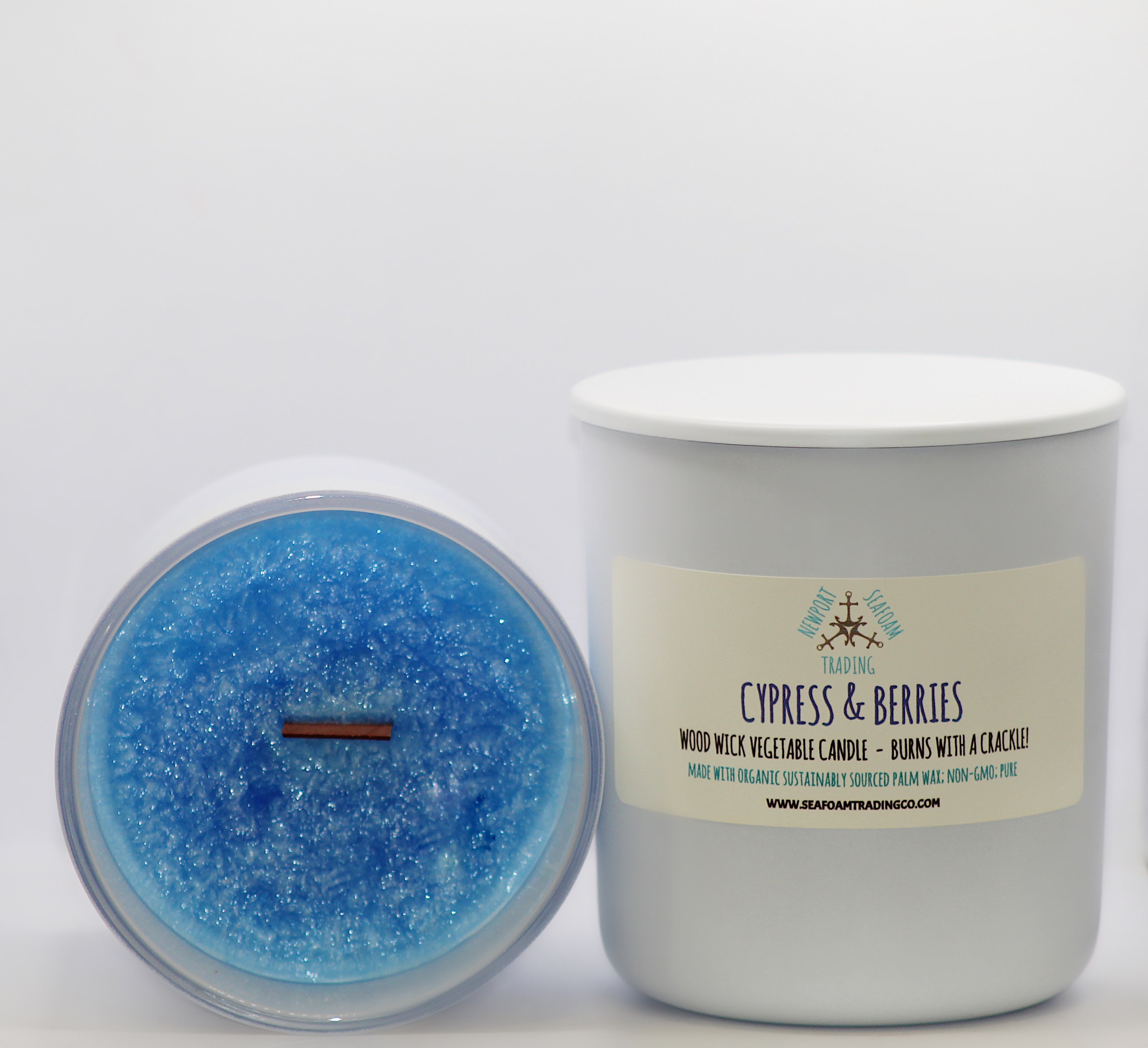 Cypress & Berry Organic Wood Wick Candle