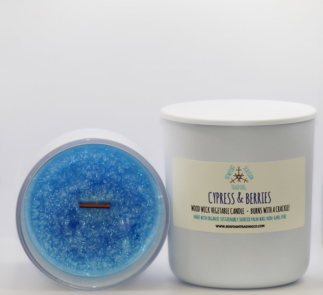 Cypress &amp; Berry Organic Wood Wick Candle