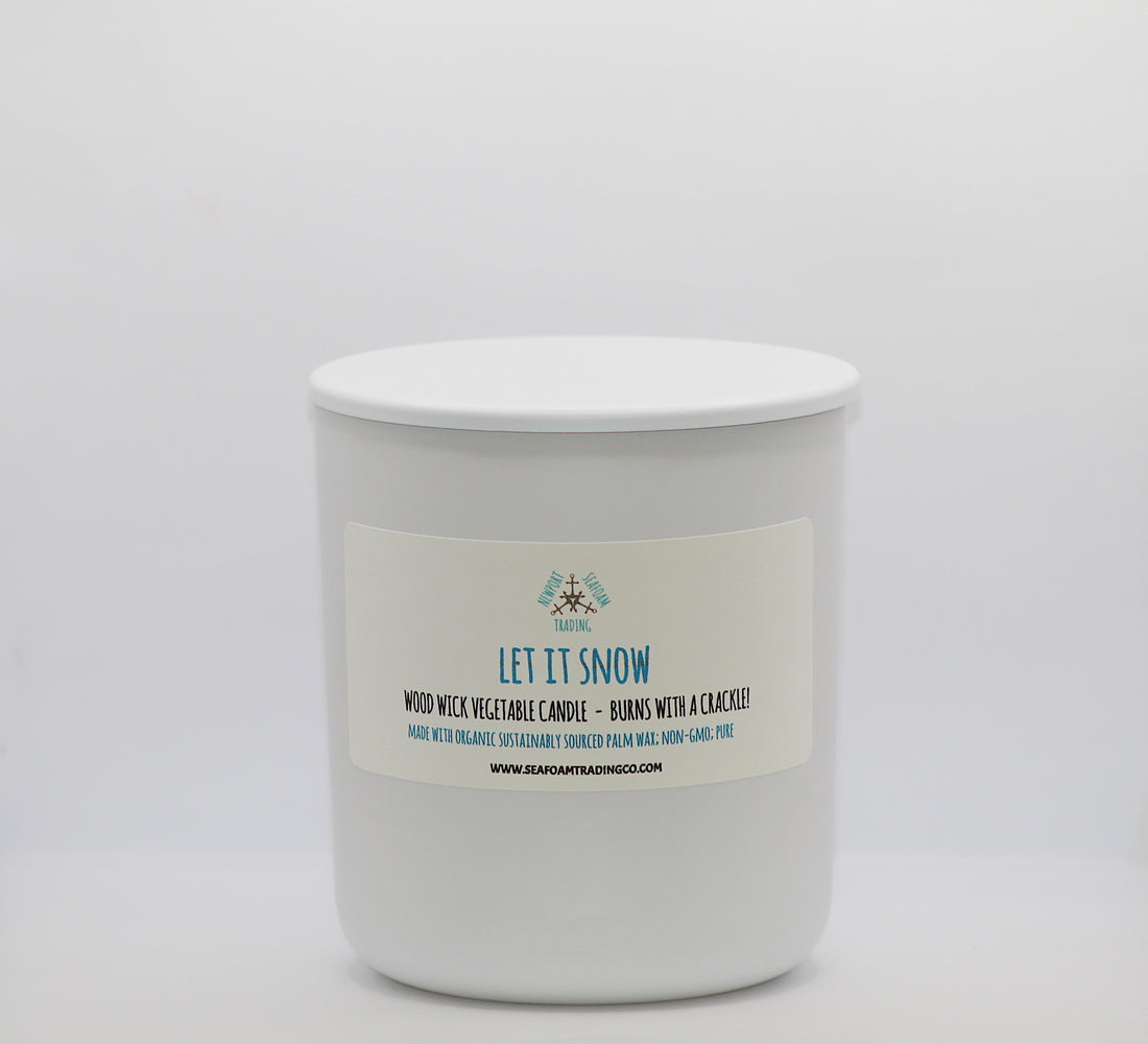Let It Snow Organic Wood Wick Candle