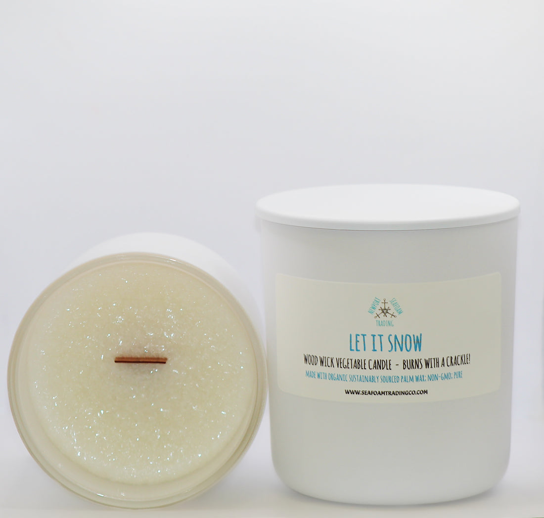 Let It Snow Organic Wood Wick Candle