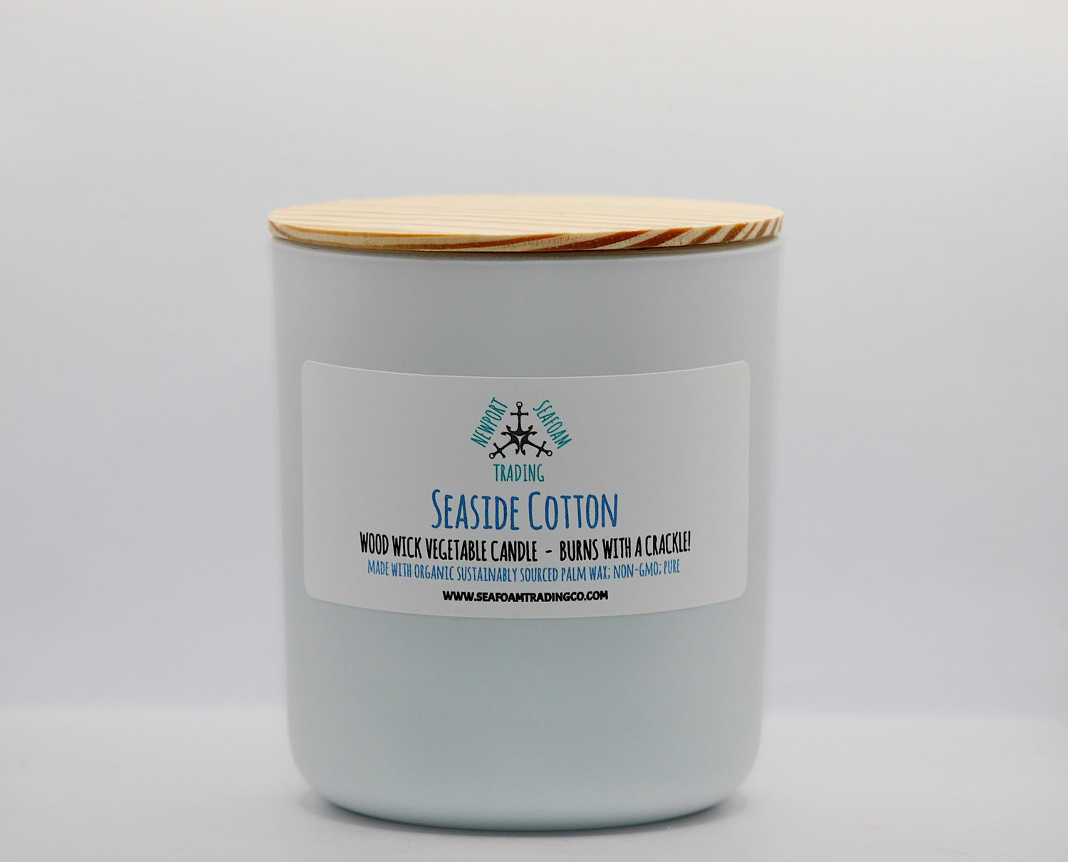Seaside Cotton Organic Wood Wick Candle