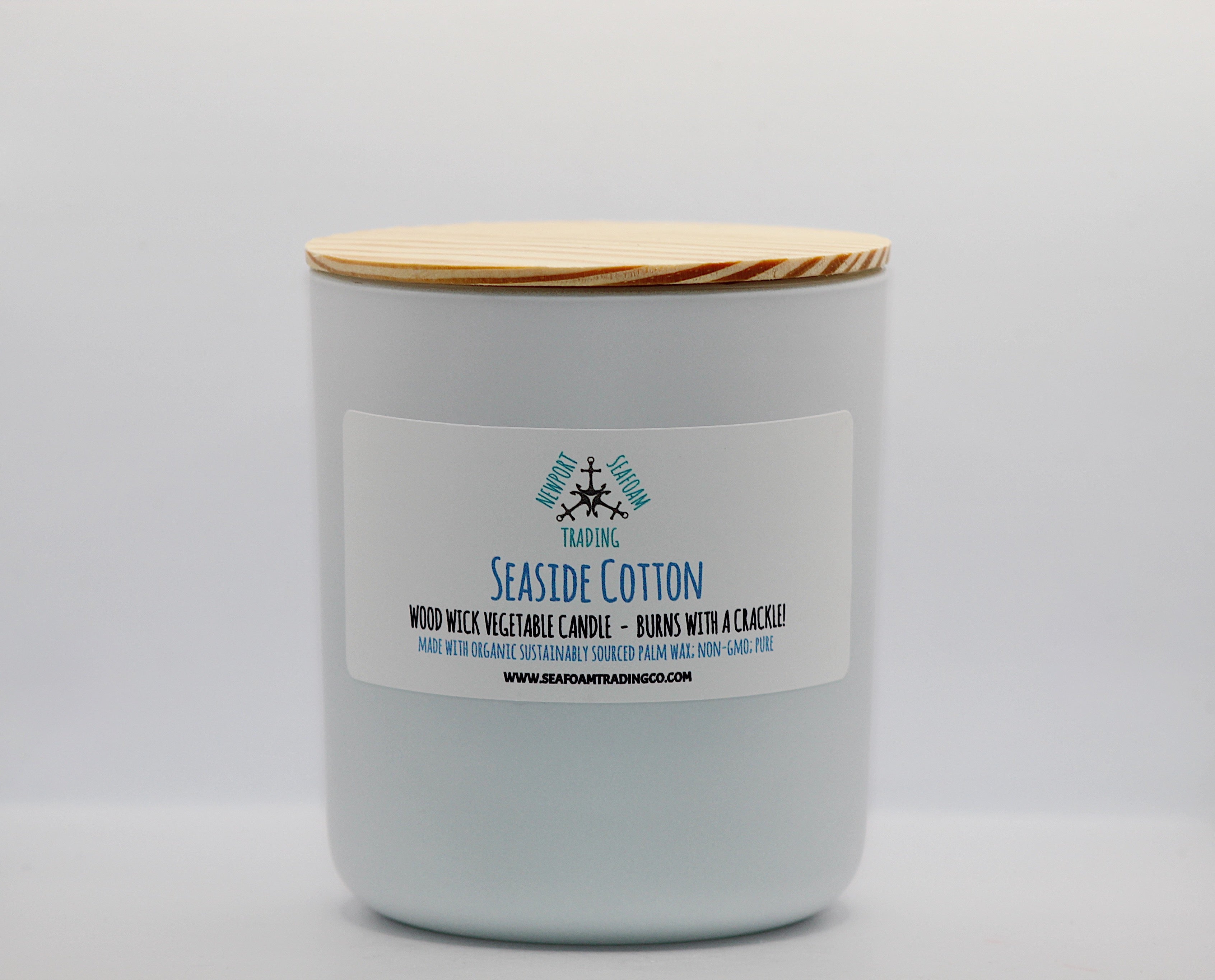 Seaside Cotton Organic Wood Wick Candle