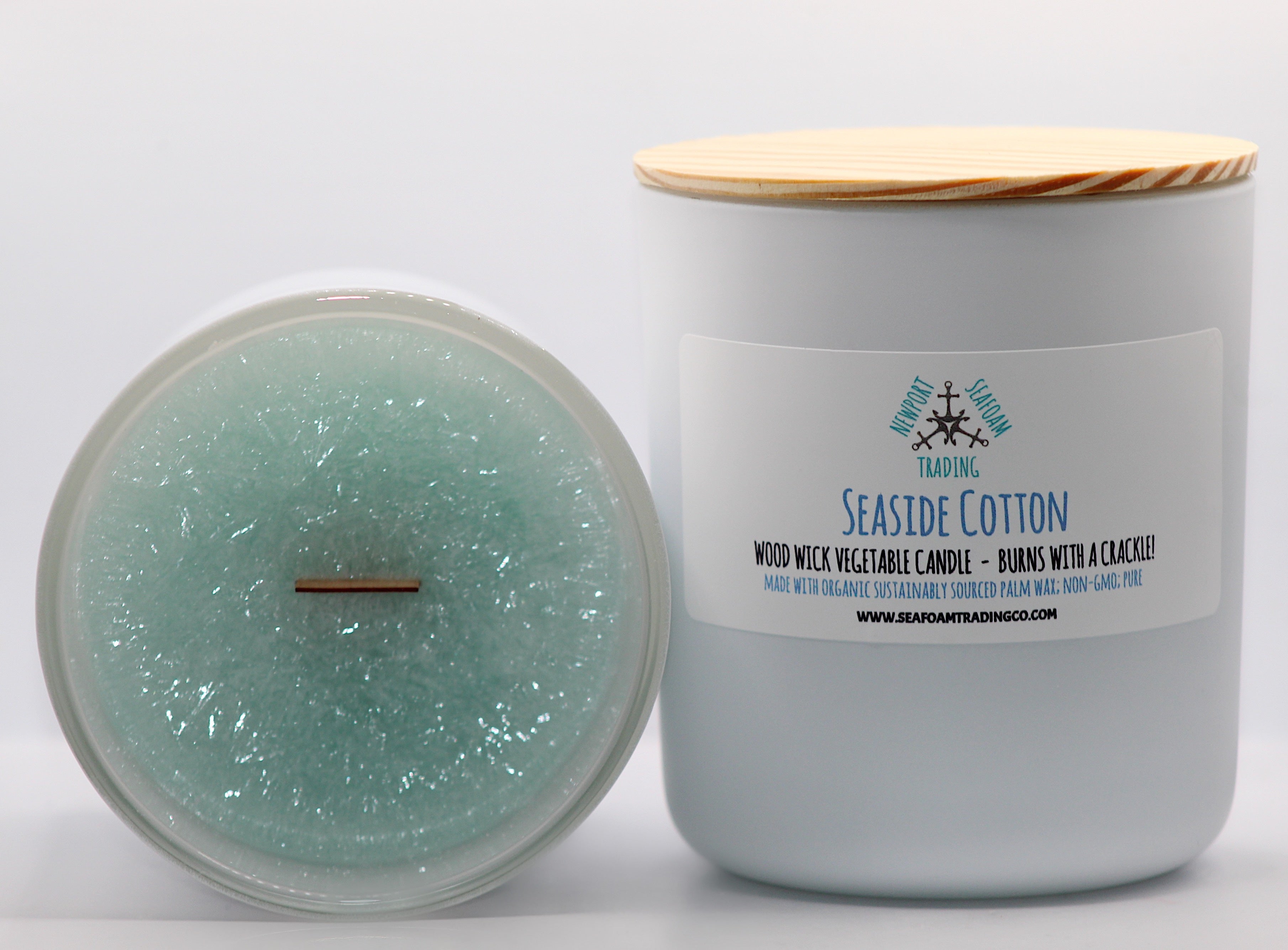 Seaside Cotton Organic Wood Wick Candle