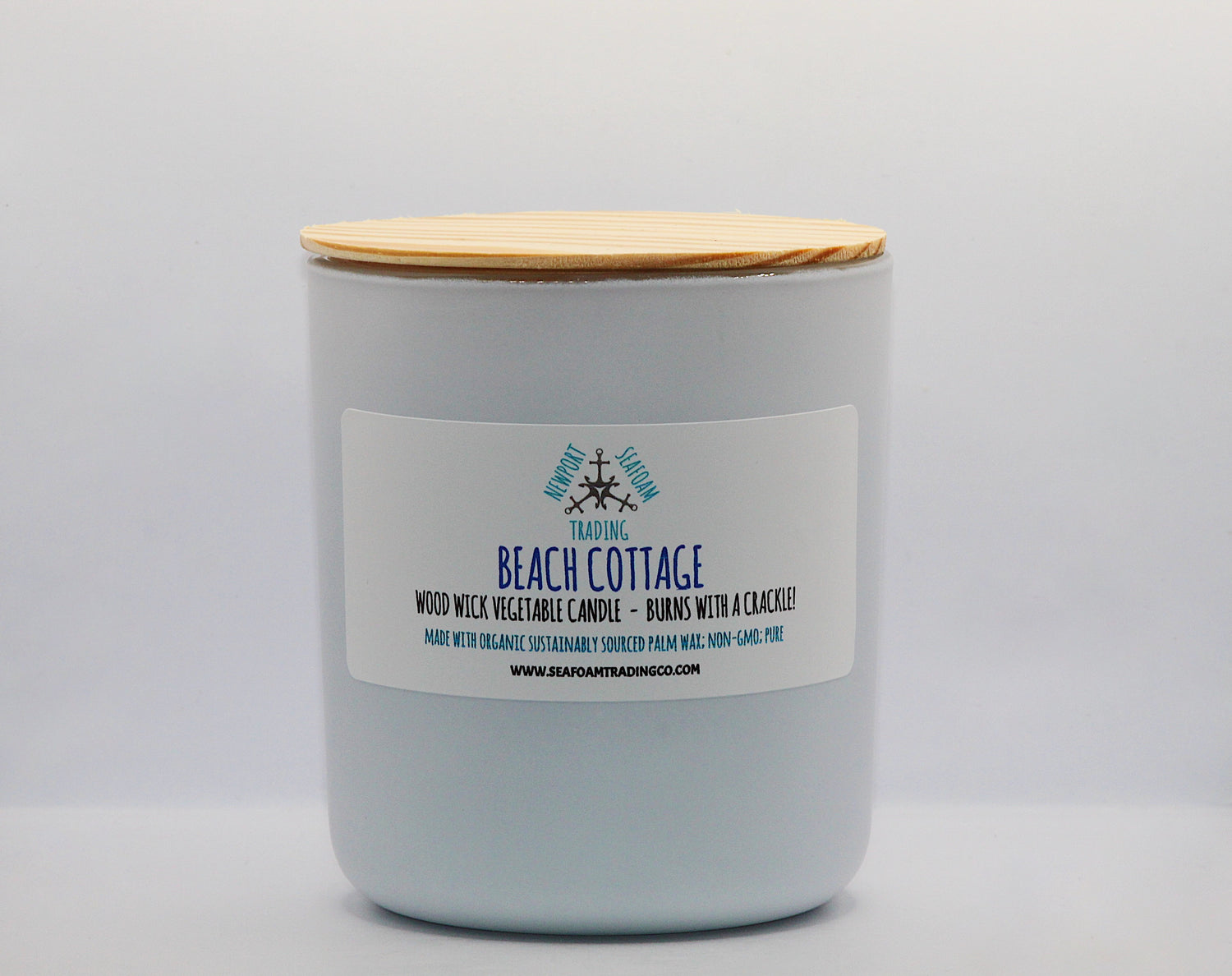 Beach Cottage Organic Wood Wick Candle