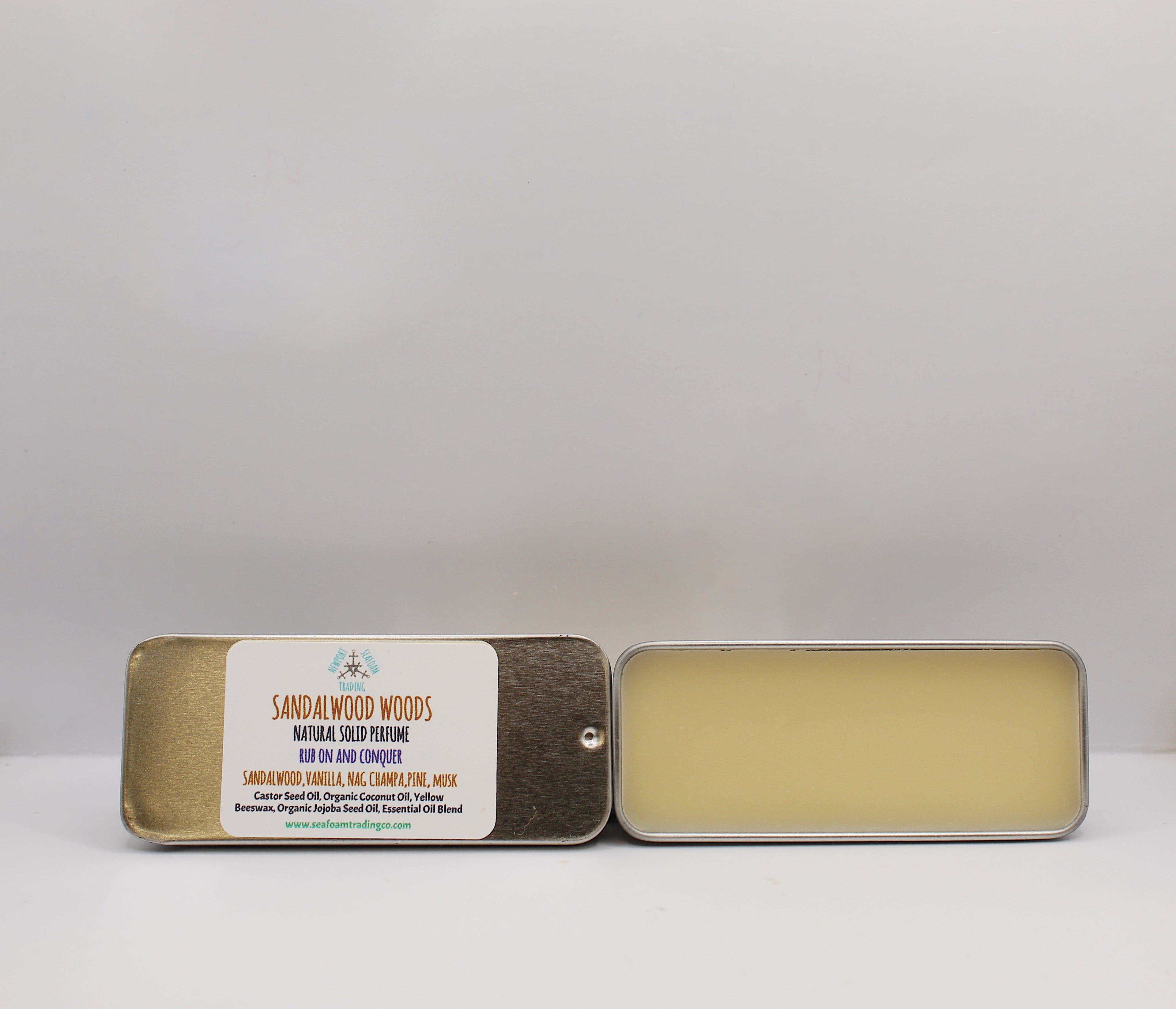 SANDALWOOD WOODS - sandalwood, nag champa, vanilla Organic Handmade Solid Perfume