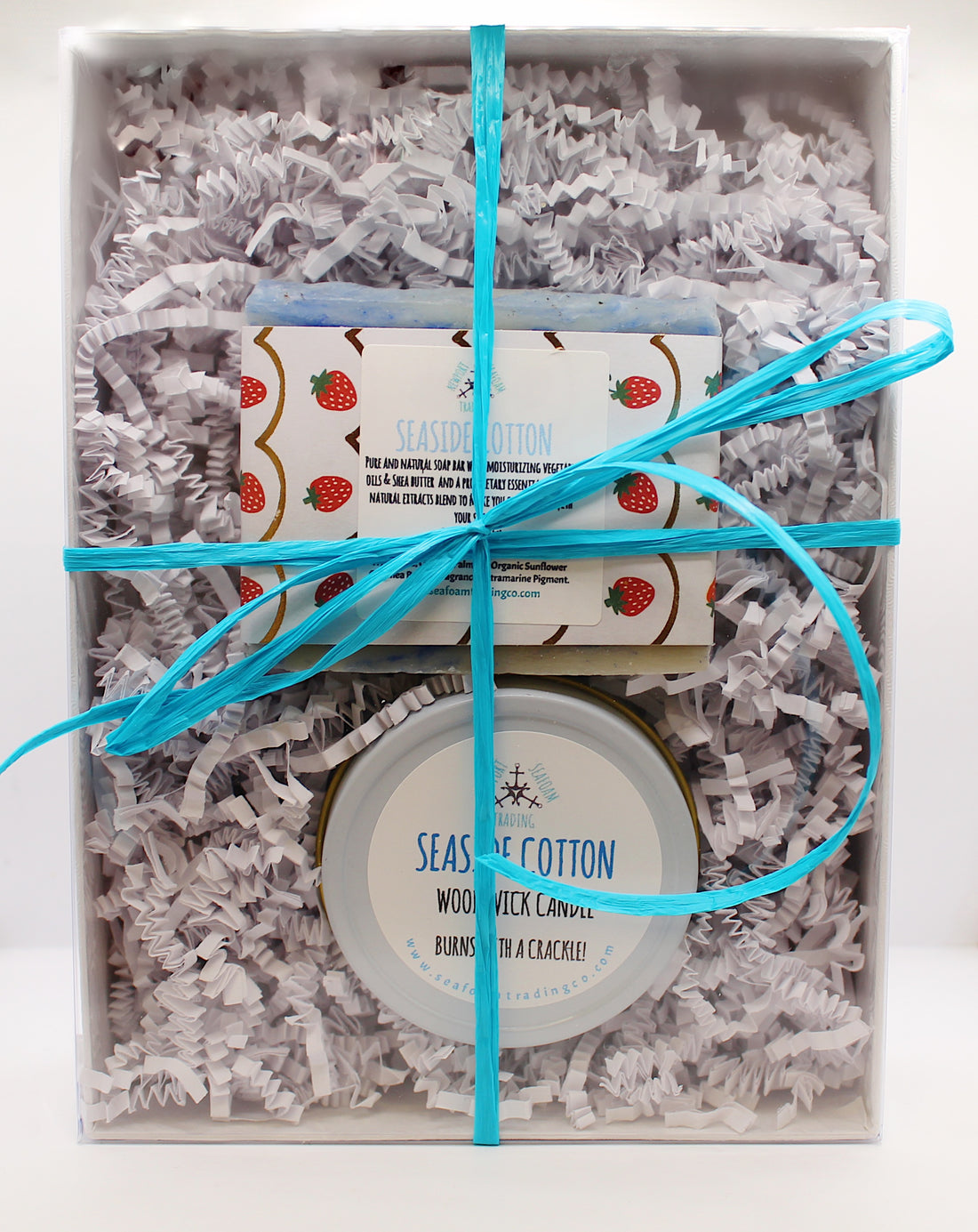 Seaside Cotton Candle and Soap Gift Set
