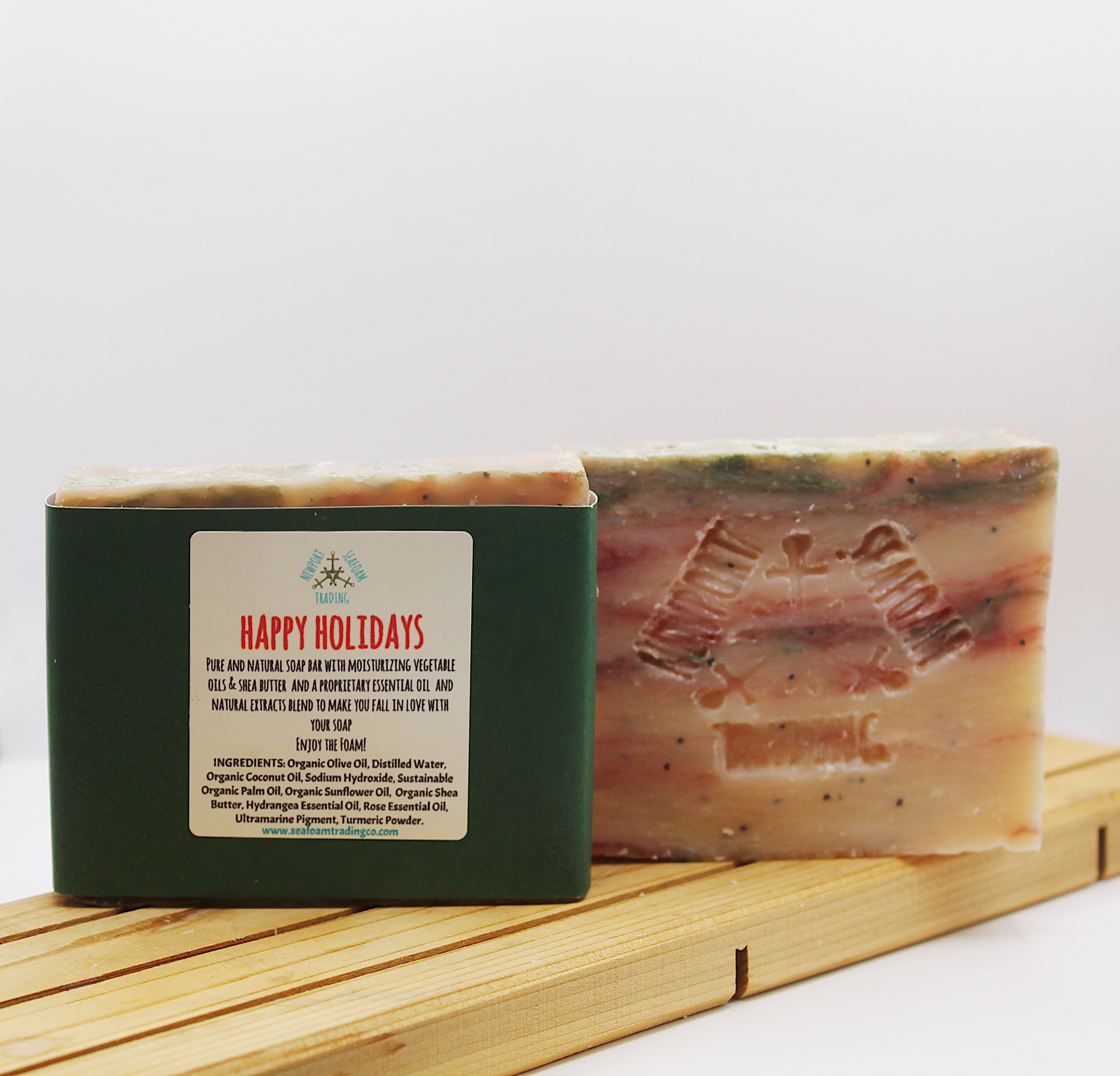 Happy Holidays Organic Handmade Soap Bar