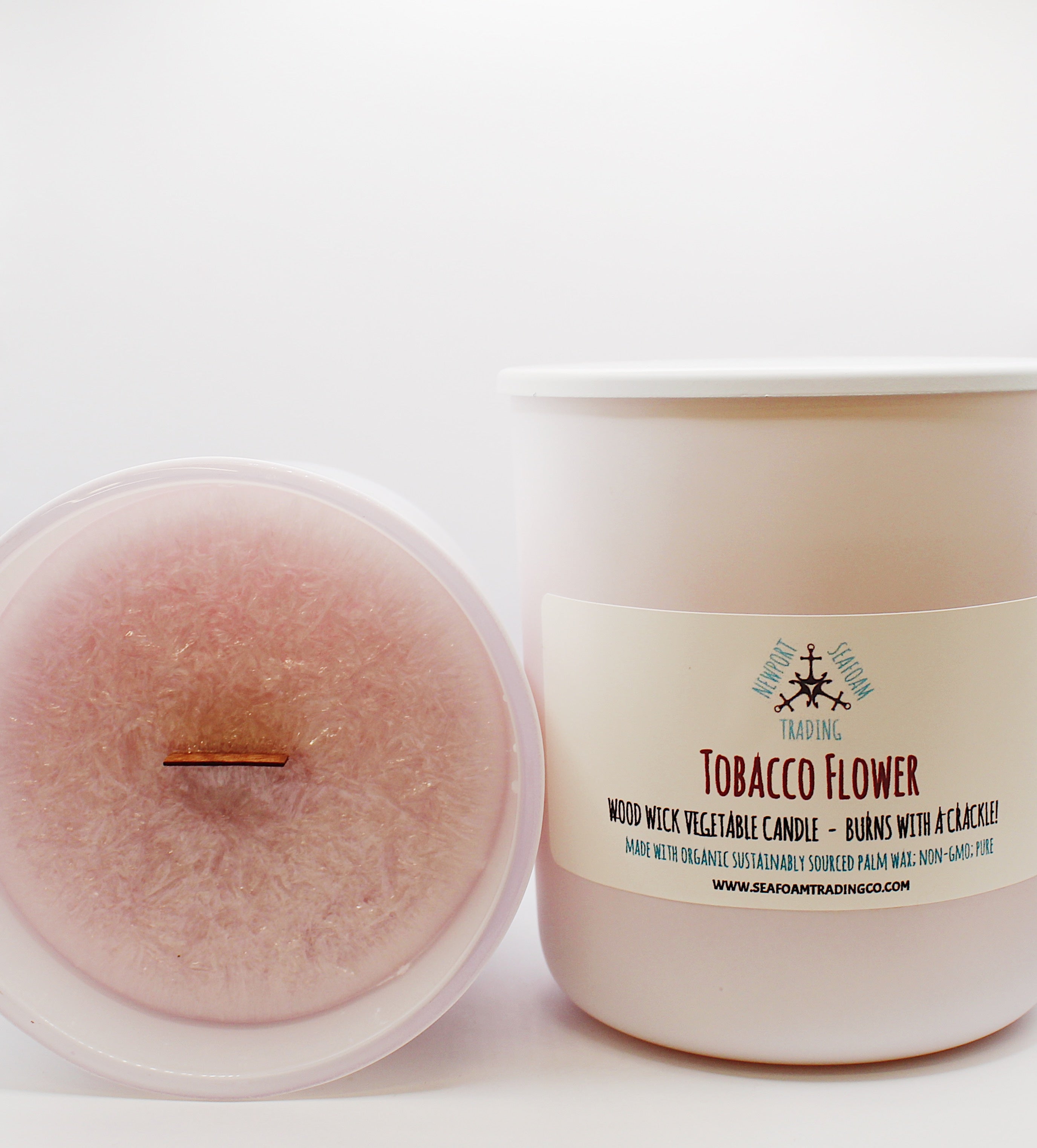 Tobacco Flower Organic Wood Wick Candle