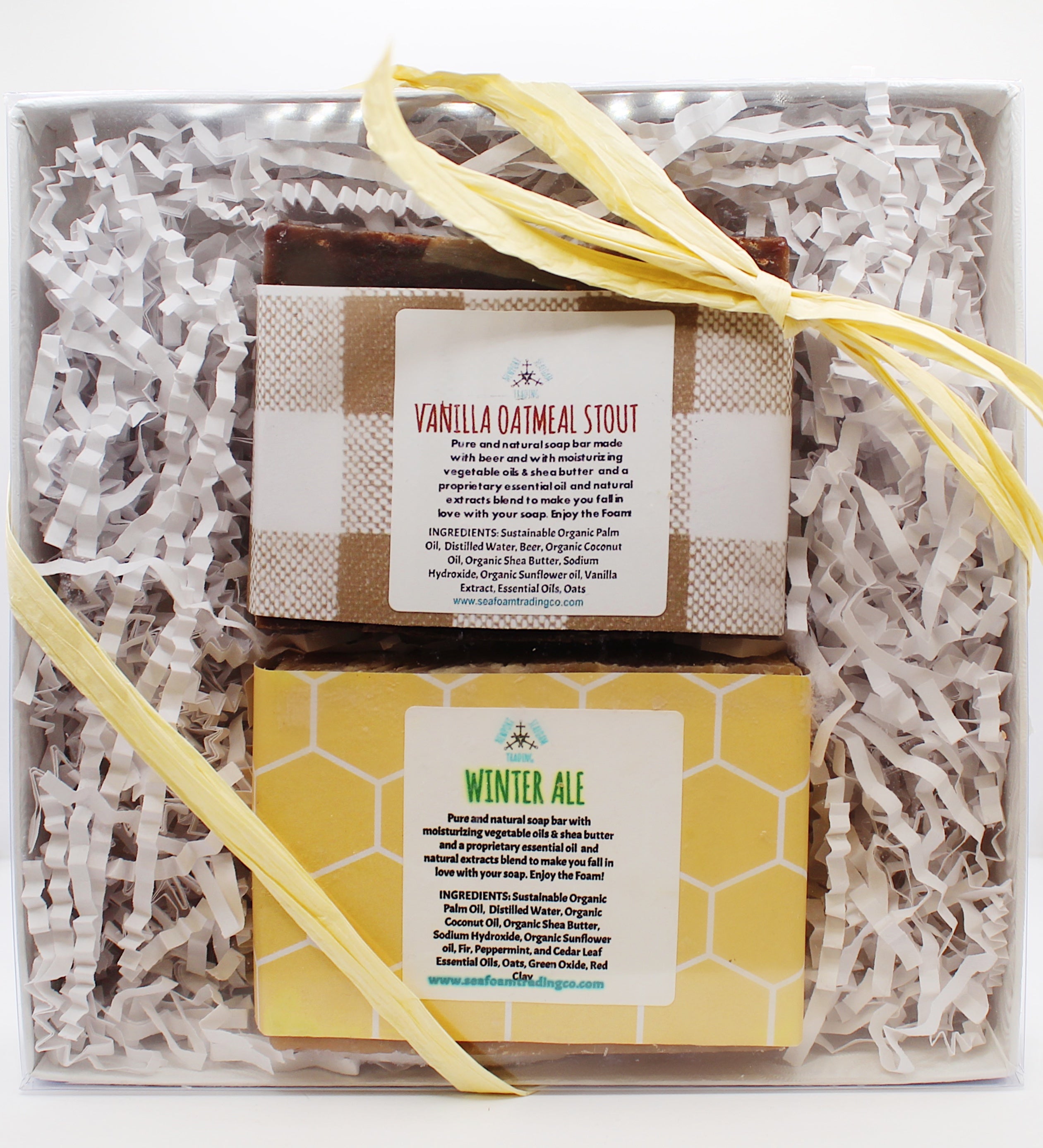 Winter Ale and Vanilla Oatmeal Stout Natural Beer Soap Gifts Set