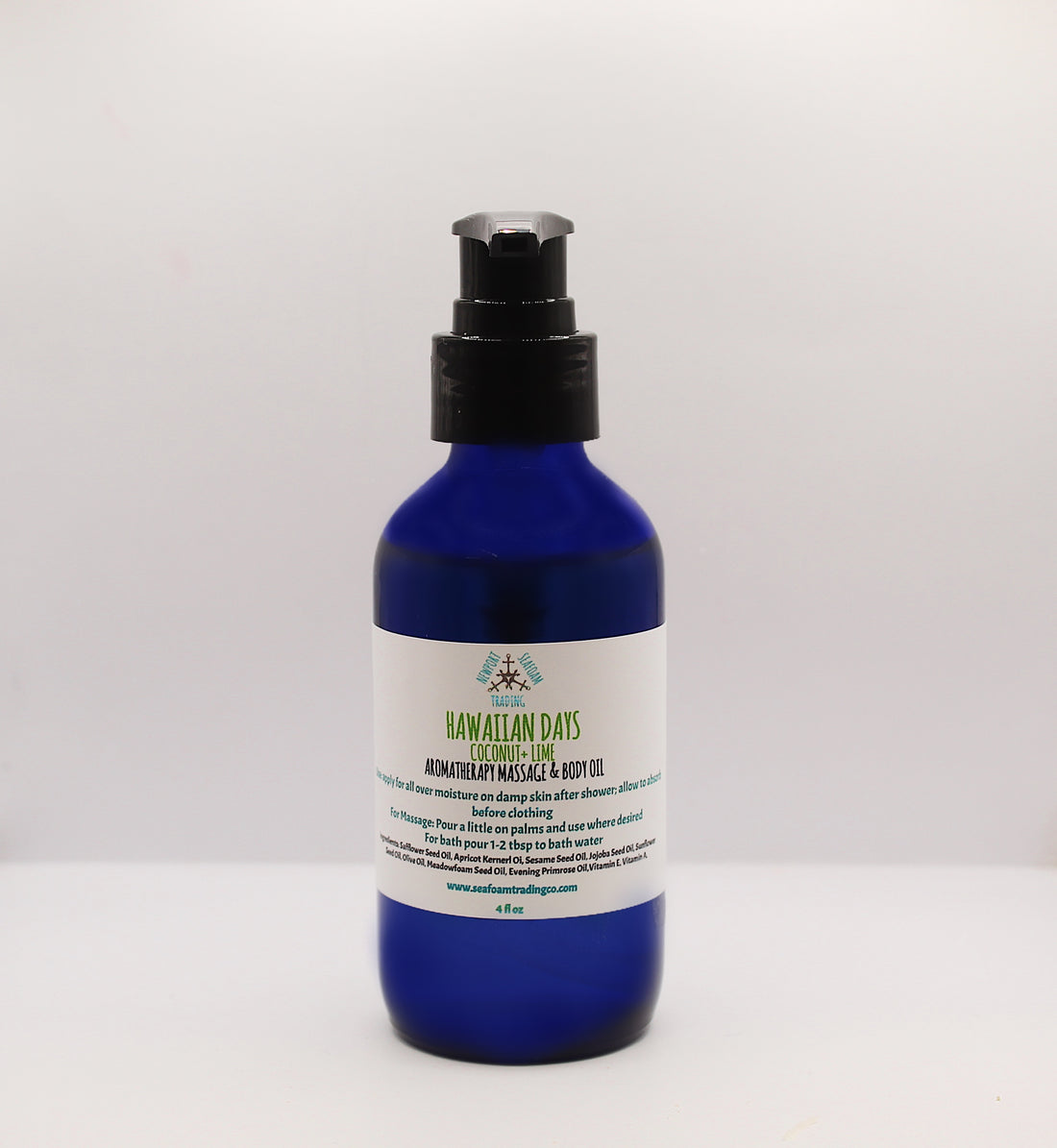 Hawaiian Days- Coconut + Lime Organic Handmade Massage and Body OIl
