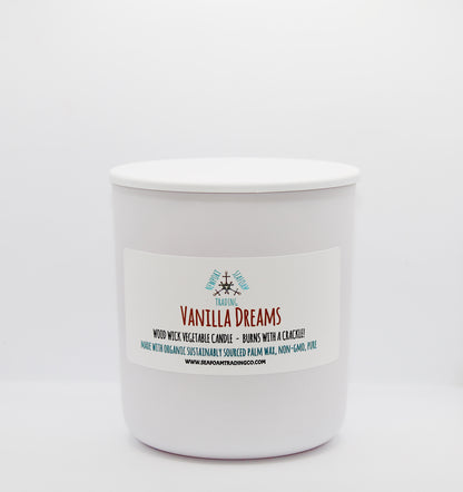 Vanilla Dreams Organic Wood Wick Candle