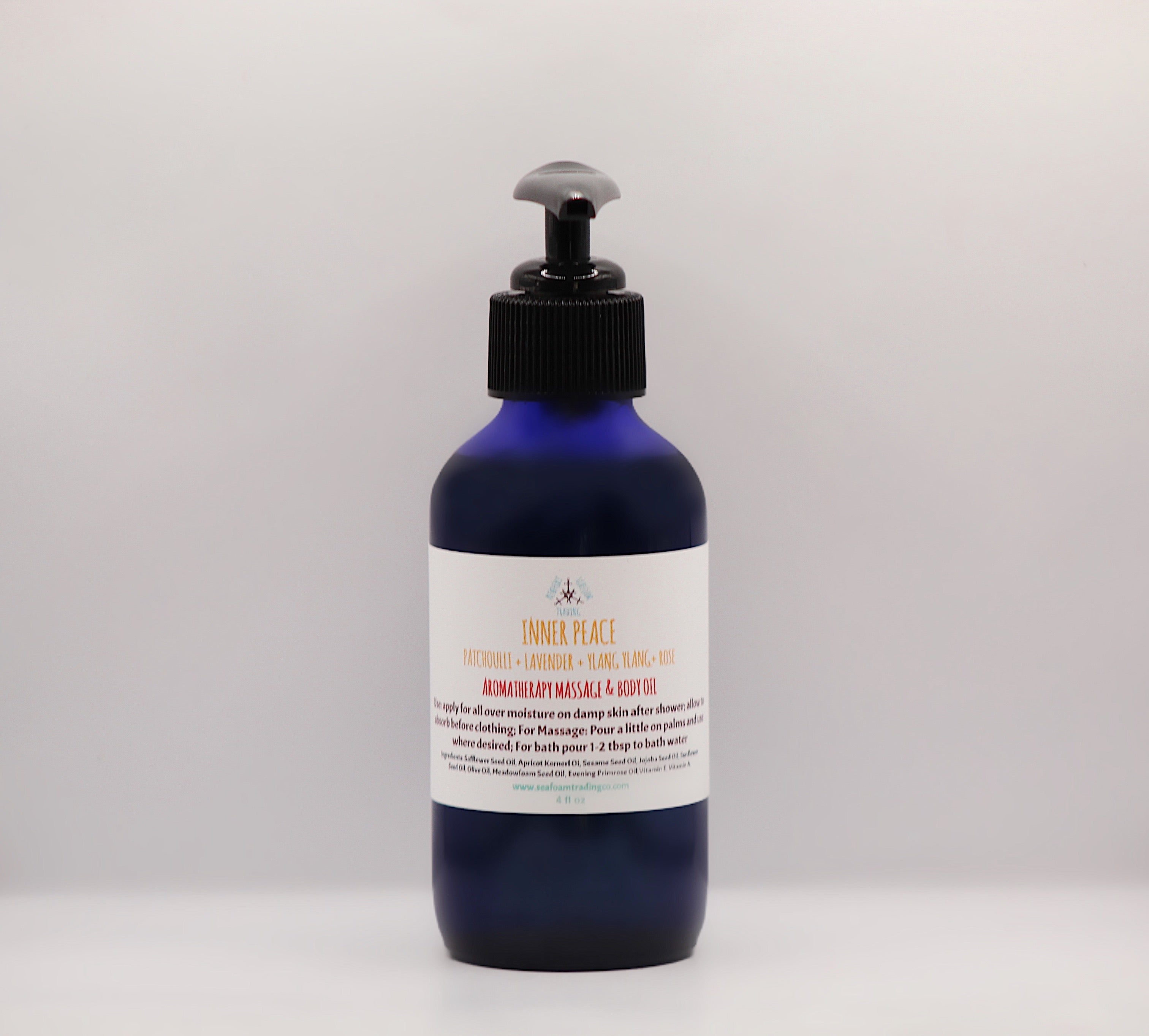 Inner Peace - Lavender, Patchouli + Ylang Ylang Organic Handmade Massage and Body OIl