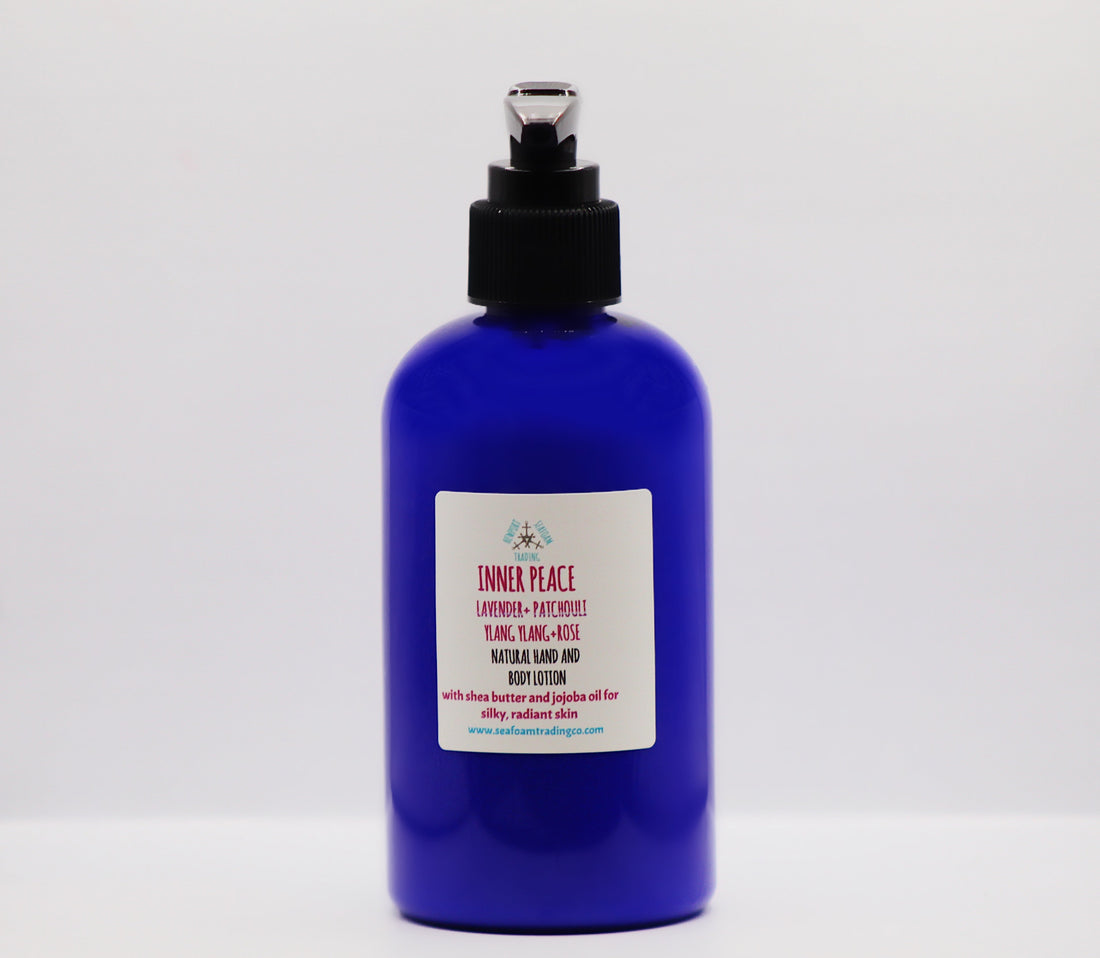 Inner Peace - Lavender, Patchouli, Ylang Ylang, Rose -Organic Handmade Lotion