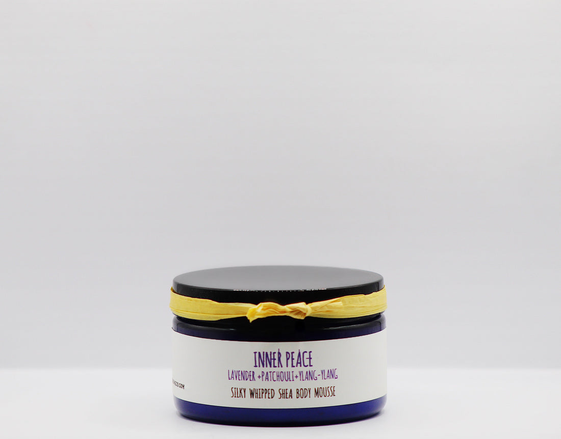Inner Peace - Lavender, Patchouli, Ylang-Ylang Organic Handmade Silky Whipped Shea Butter Mousse