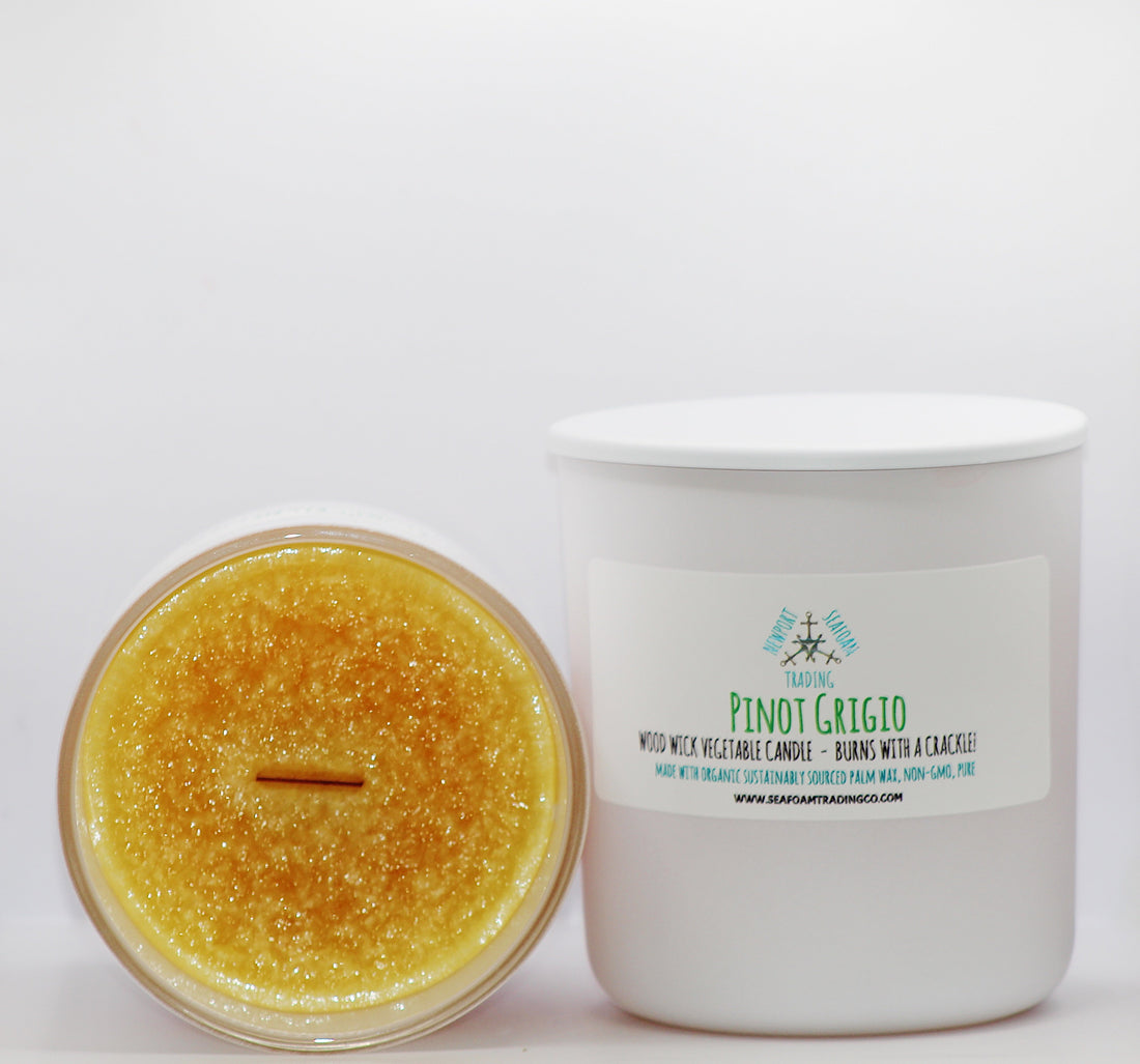 Pinot Grigio Organic Wood Wick Candle