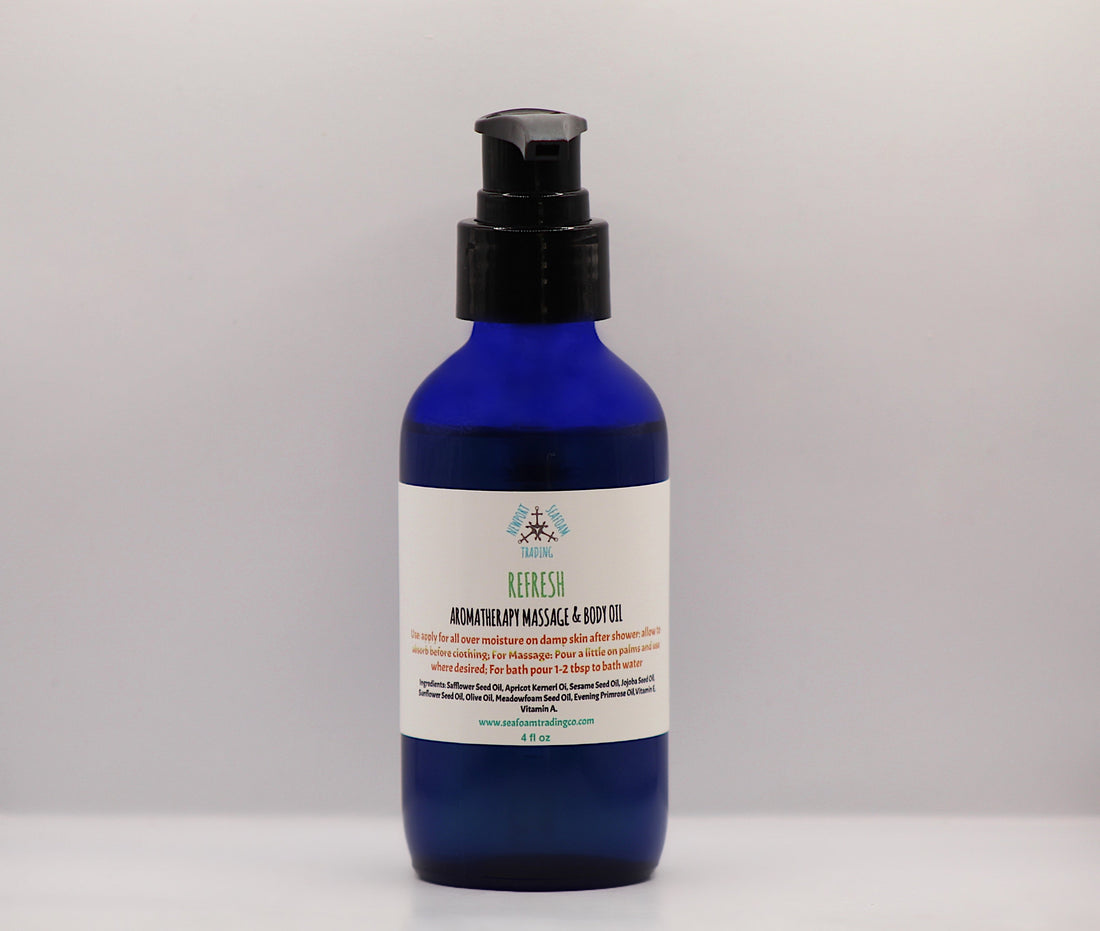 Refresh - Pink Grapefruit Bergamot Organic Handmade Massage and Body Oil