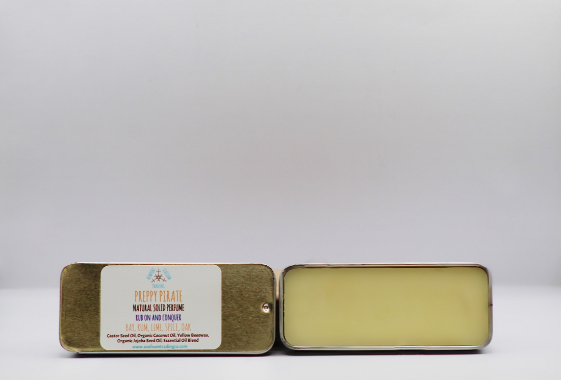 PREPPY PIRATE - bay rum +lime Organic Handmade Solid Perfume