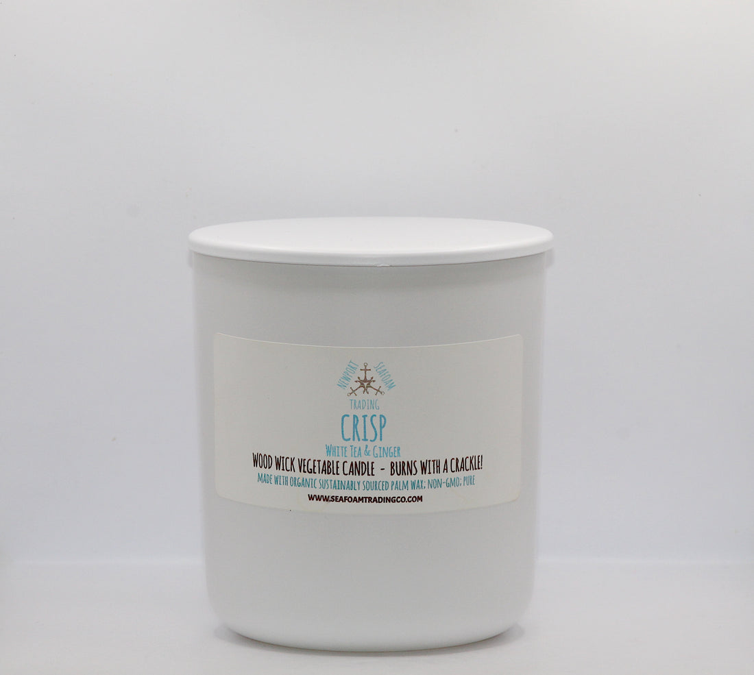 White Tea & Ginger Organic Wood Wick Candle