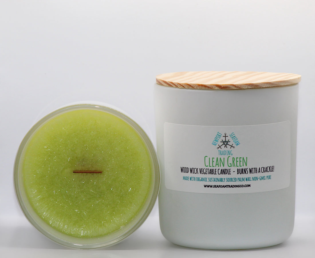 Clean Green Organic Wood Wick Candle