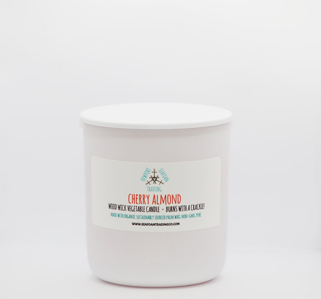 Cherry Almond Organic Wood Wick Candle