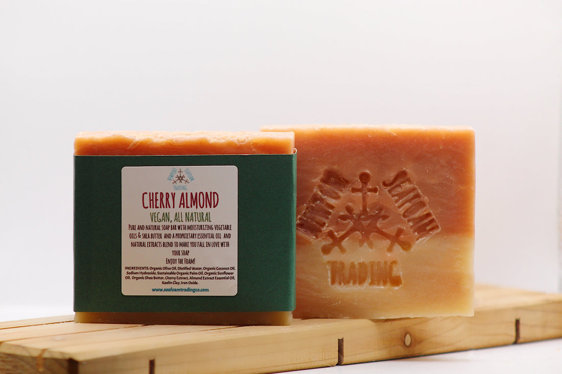 Cherry Almond Organic Handmade Soap Bar