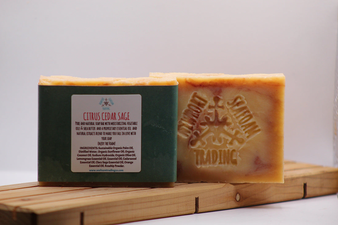 Citrus Cedar Sage Organic Handmade Soap Bar