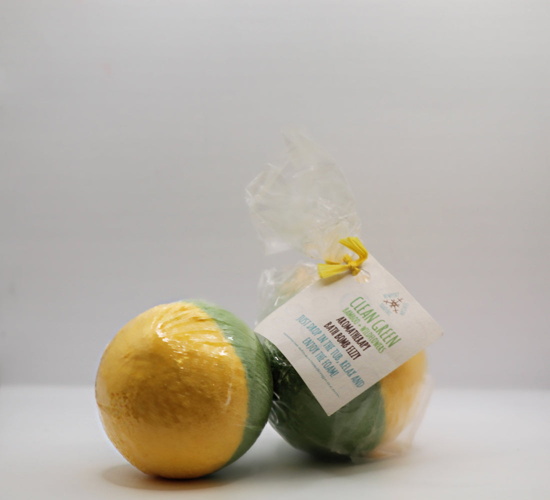 Clean Green Organic Handmade Bath Bomb