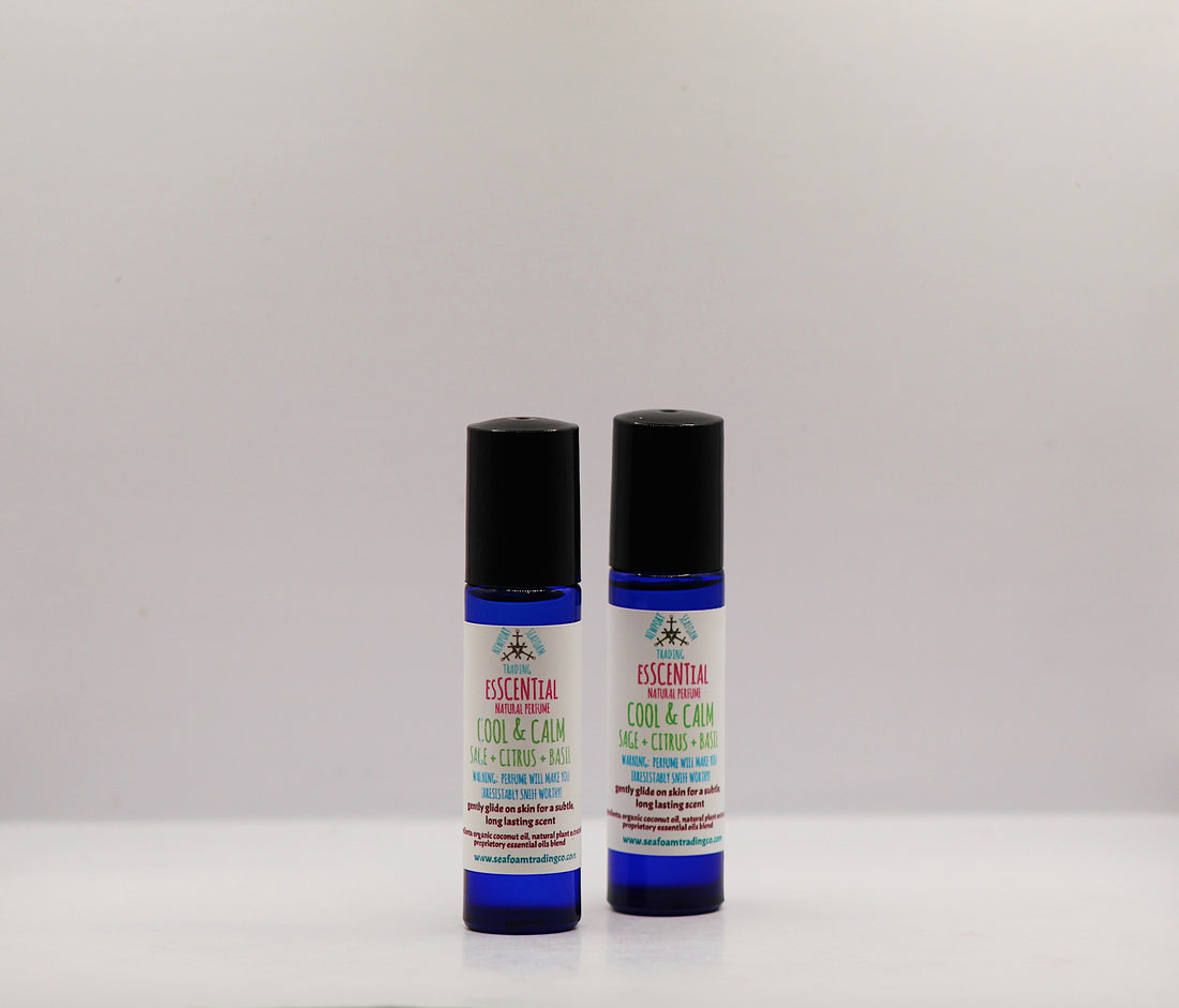 COOL &amp; CALM - sage+citrus+basil  EsSCENTial Organic Handmade Perfume