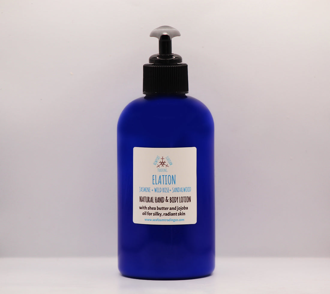 Elation - Jasmine, Wild Rose, Sandalwood Organic Handmade Lotion