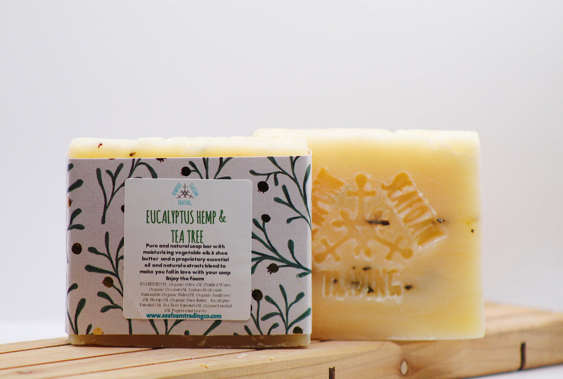Eucalyptus, Hemp & Tea Tree Organic Handmade Soap Bar