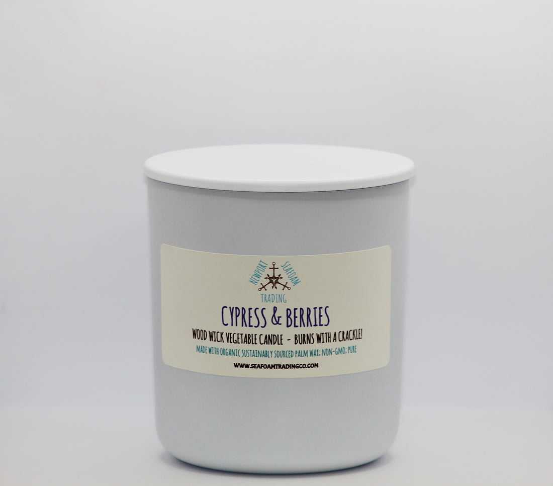 Cypress & Berry Organic Wood Wick Candle