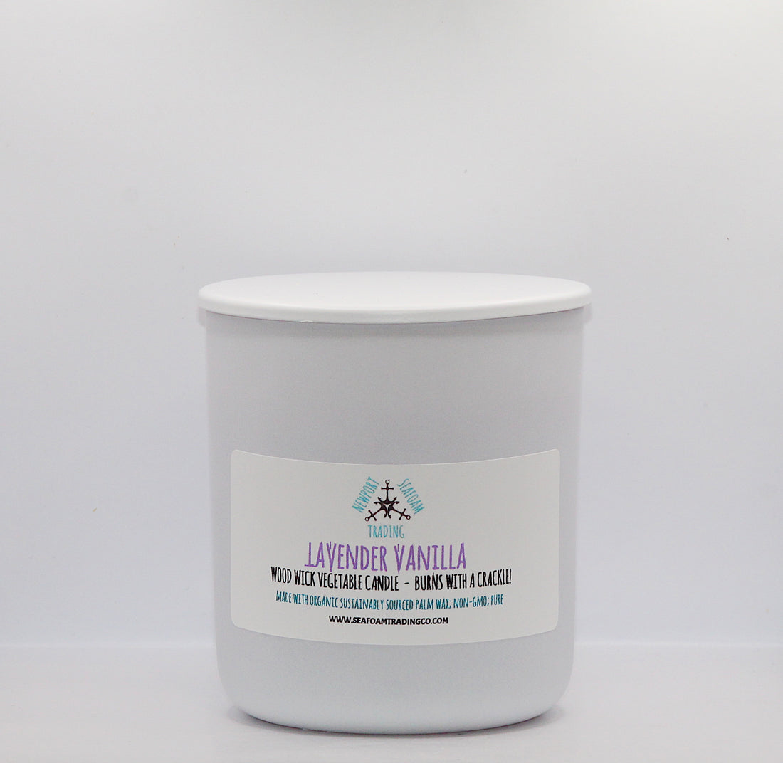 Lavender Vanilla Organic Wood Wick Candle