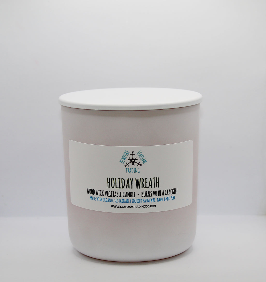 Holiday Wreath Organic Wood Wick Candle