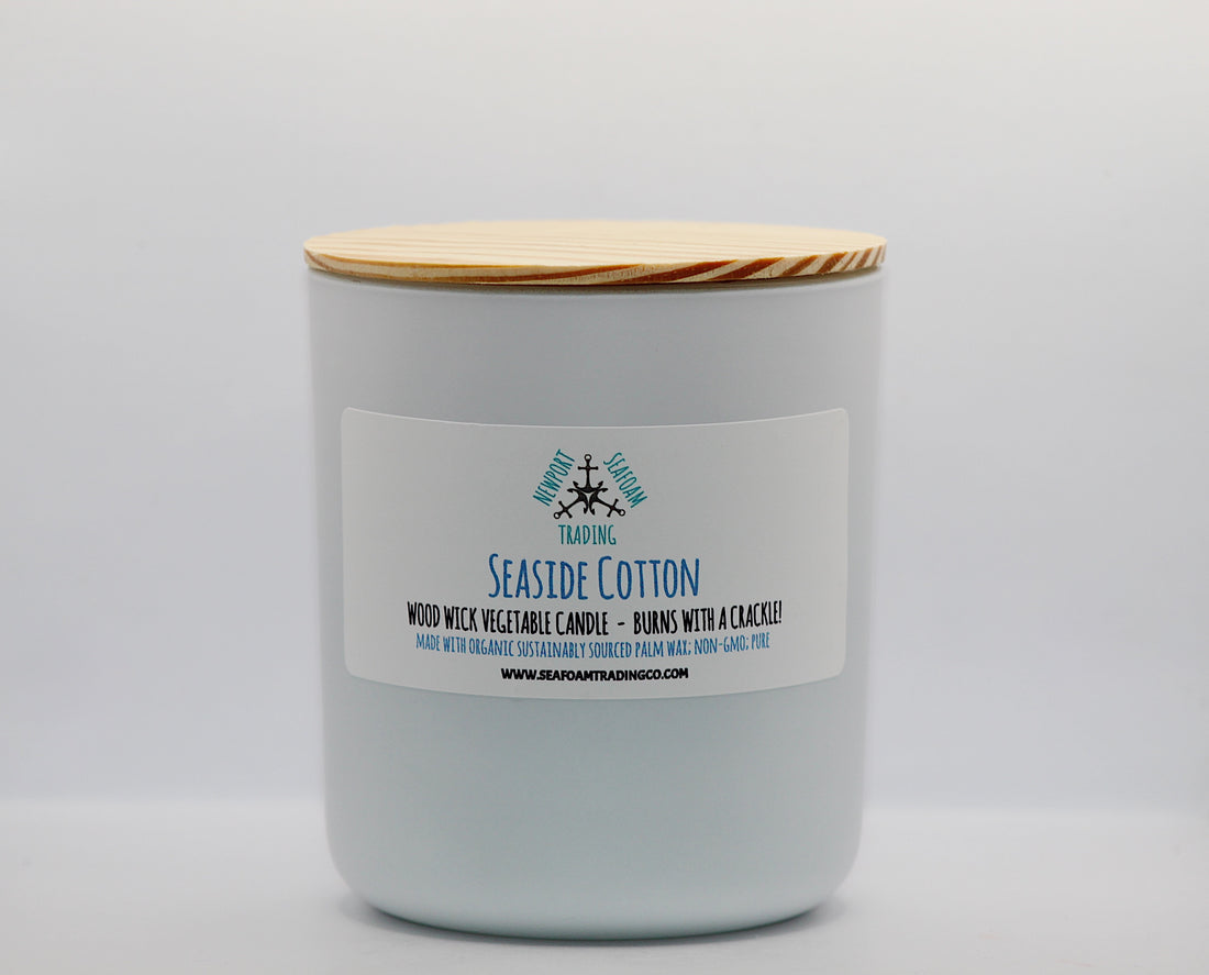 Seaside Cotton Organic Wood Wick Candle