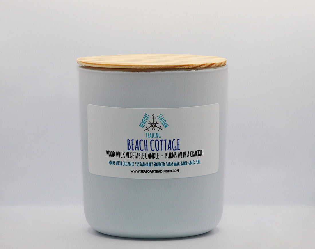 Beach Cottage Organic Wood Wick Candle