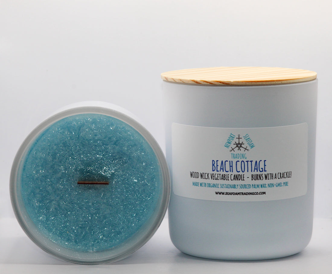 Beach Cottage Organic Wood Wick Candle