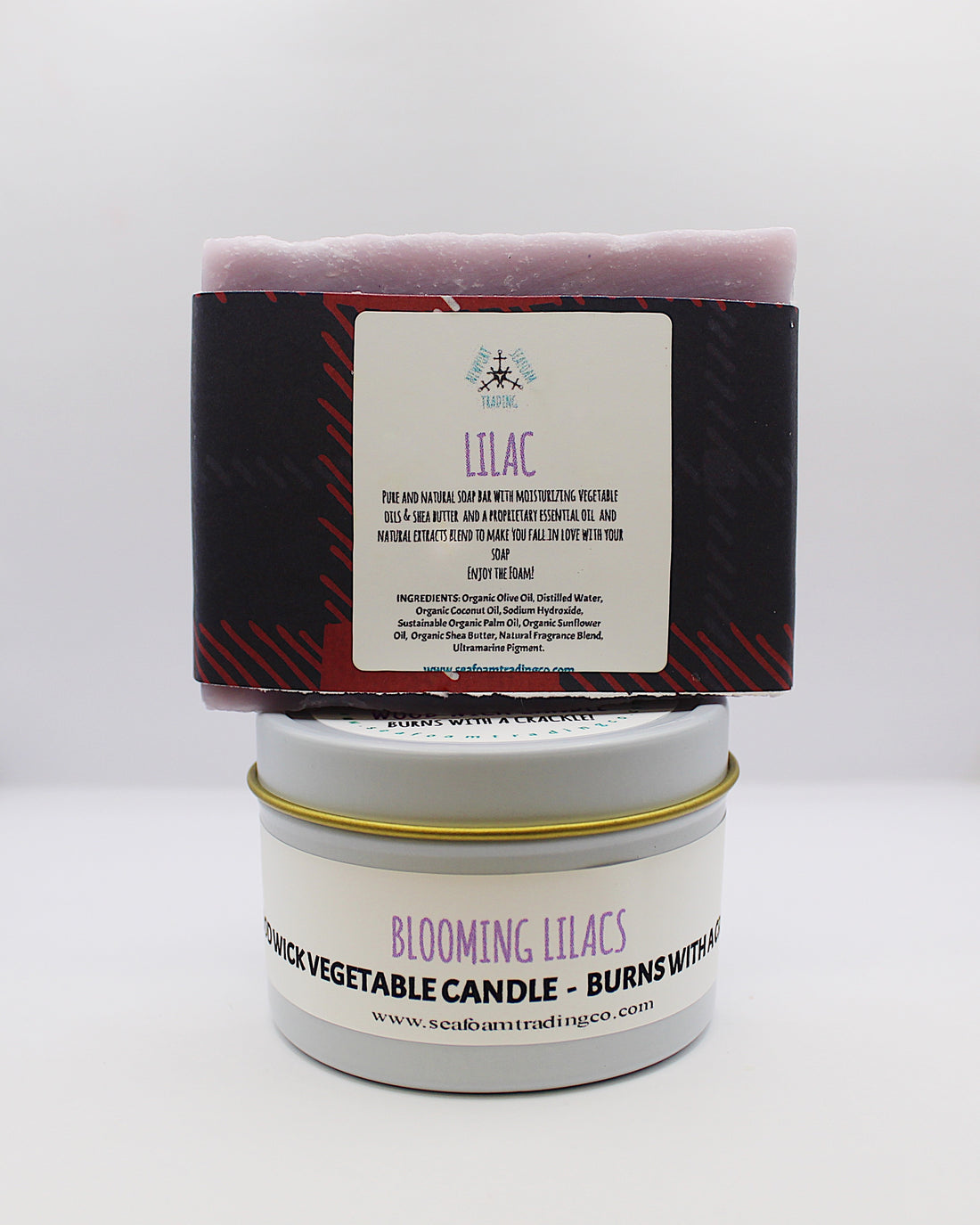 Lilac Candle and Soap Gift Set