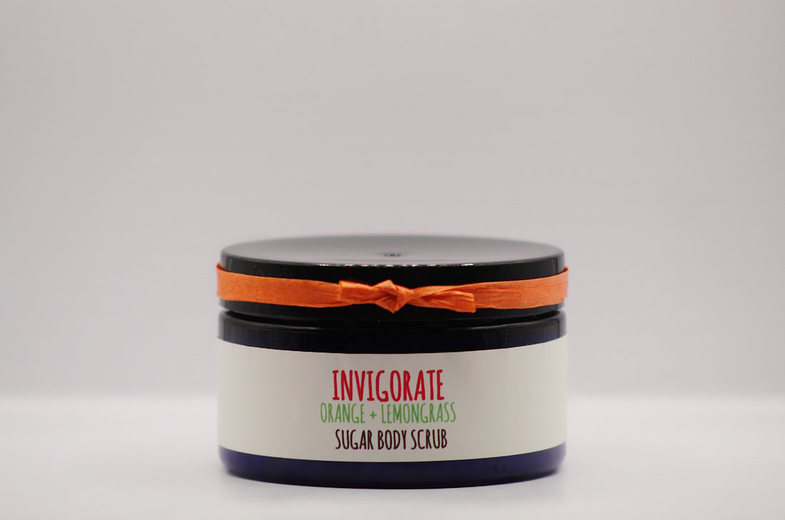 Invigorate- Orange + Lemongrass Organic Handmade Sugar Scrub