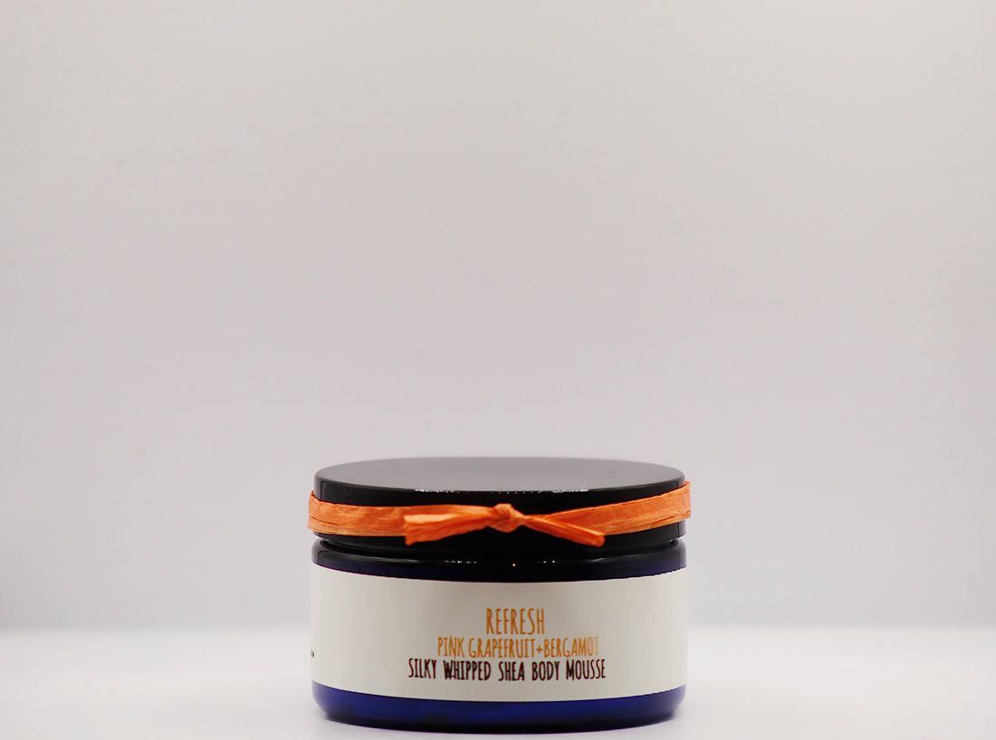 Refresh- Pink Grapefruit + Bergamot Organic Handmade Silky Whipped Shea Butter Mousse