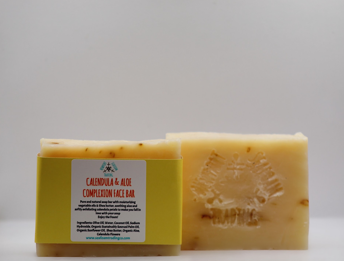 Healing Calendula &amp; Aloe Complexion Organic Handmade Face Bar