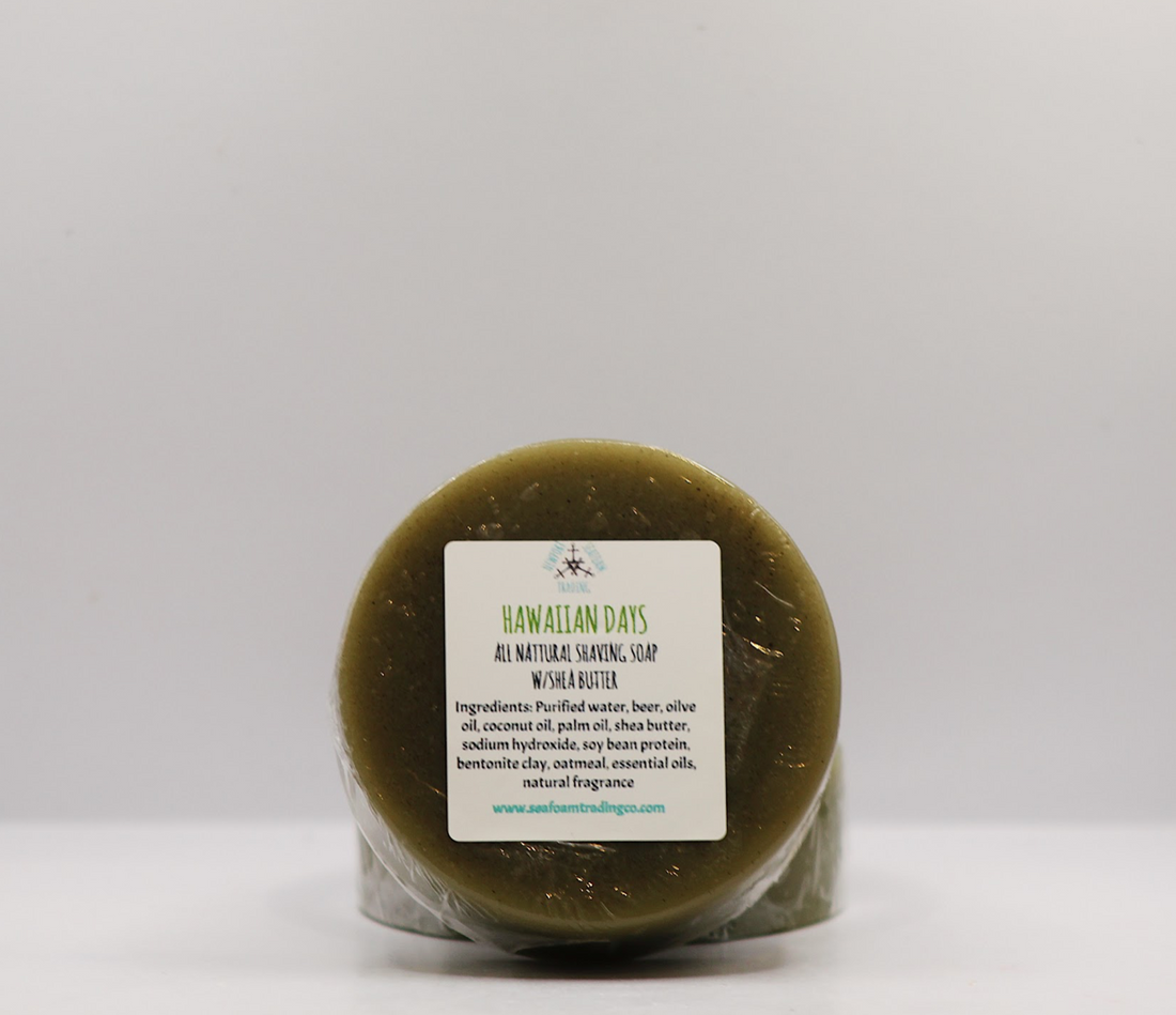 Hawaiian Days- Coconut + Lime Organic Handmade Shaving Soap