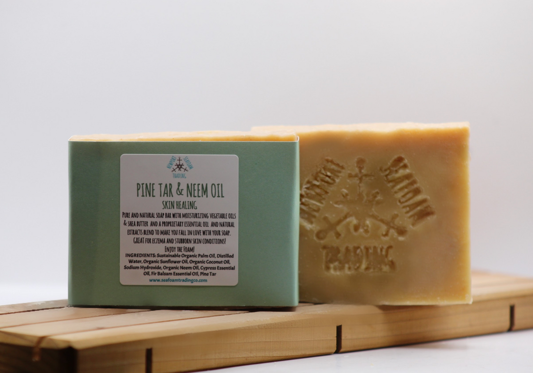 Pine Tar and Neem Soap Organic Handmade Soap Bar