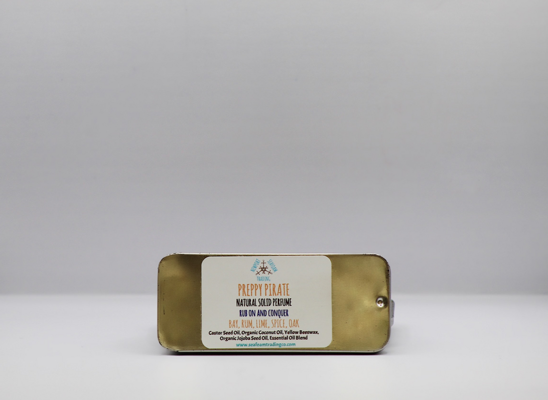PREPPY PIRATE - bay rum +lime Organic Handmade Solid Perfume