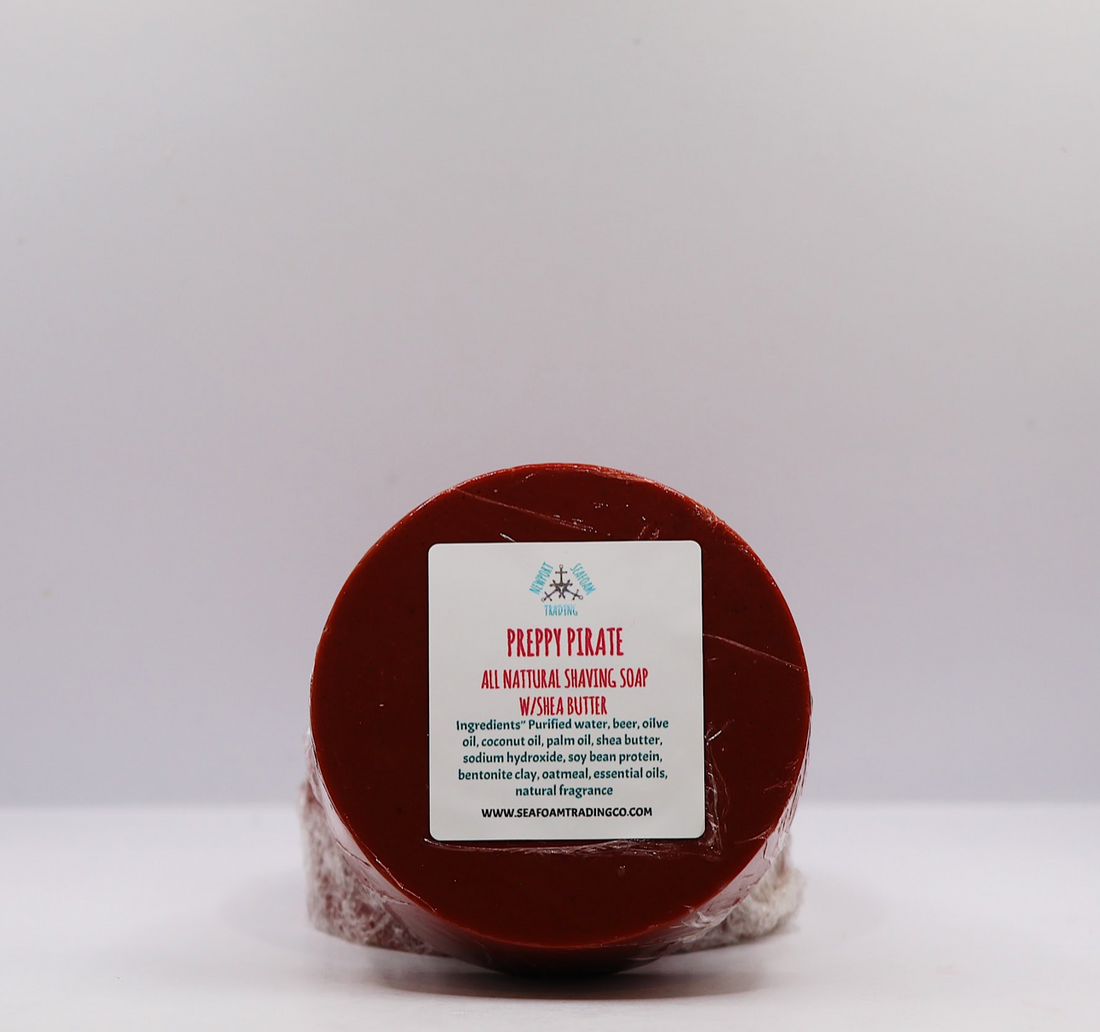 Preppy Pirate- Bay Rum + Lime Organic Handmade Shaving Soap